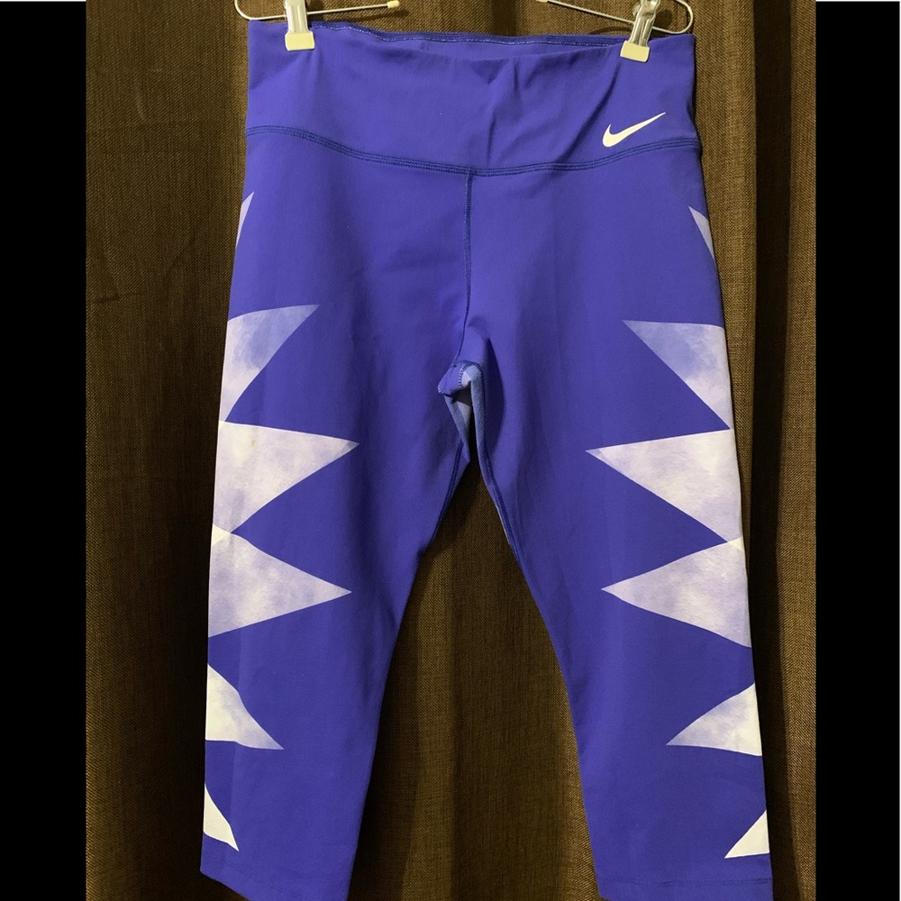 GUC Nike Blue/White Cropped women’s leggings - L